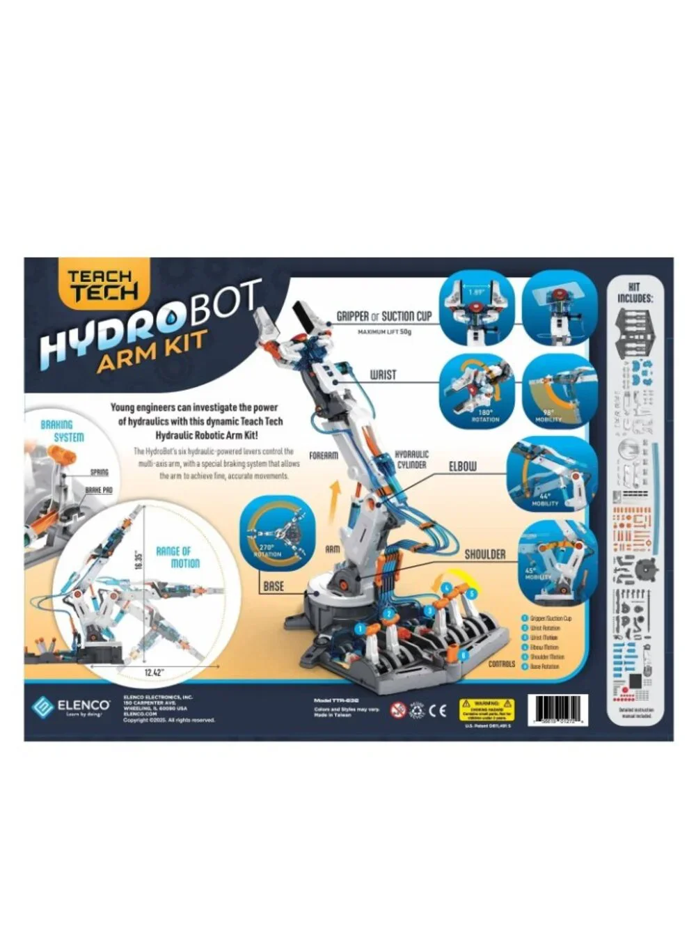 NEW Teach Tech Hydrobot Arm Kit Hydraulic Kit STEM Building Toy Science Set Robo